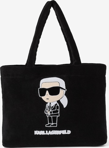 Karl Lagerfeld Shopper ' Ikonik 2.0 Beach Terry' in Black: front