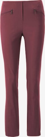 Goldner Slim fit Pants 'Louisa' in Red: front