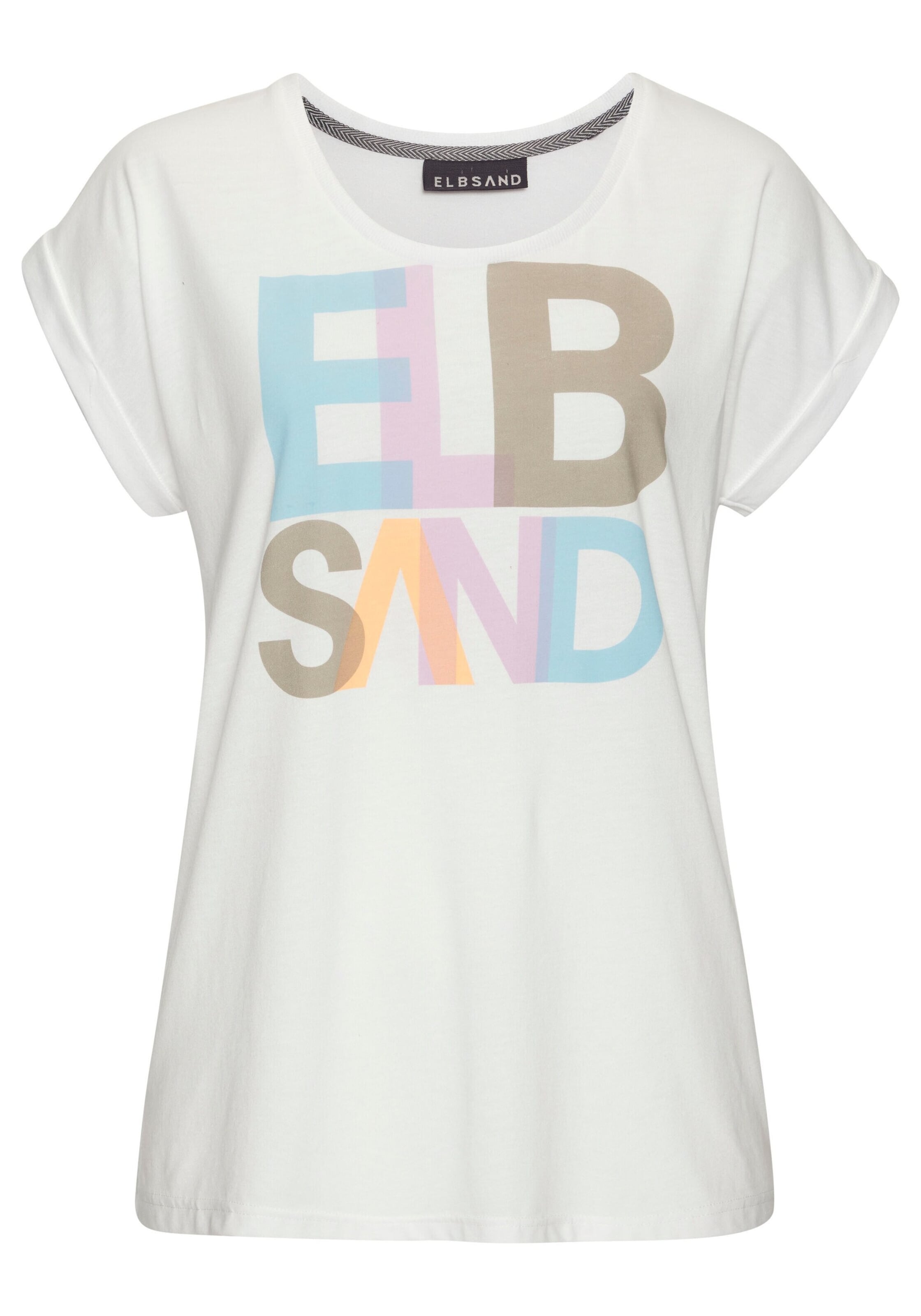 T-shirt Elbsand en blanc : devant