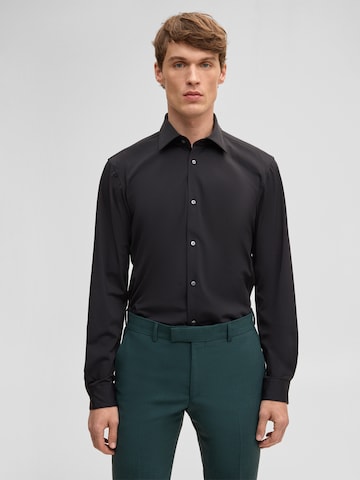 Coupe slim Chemise business ' Sit ' STRELLSON en noir : devant