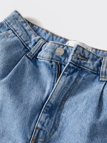 MANGO Loosefit Bandplooi jeans 'REGINA' in Blauw