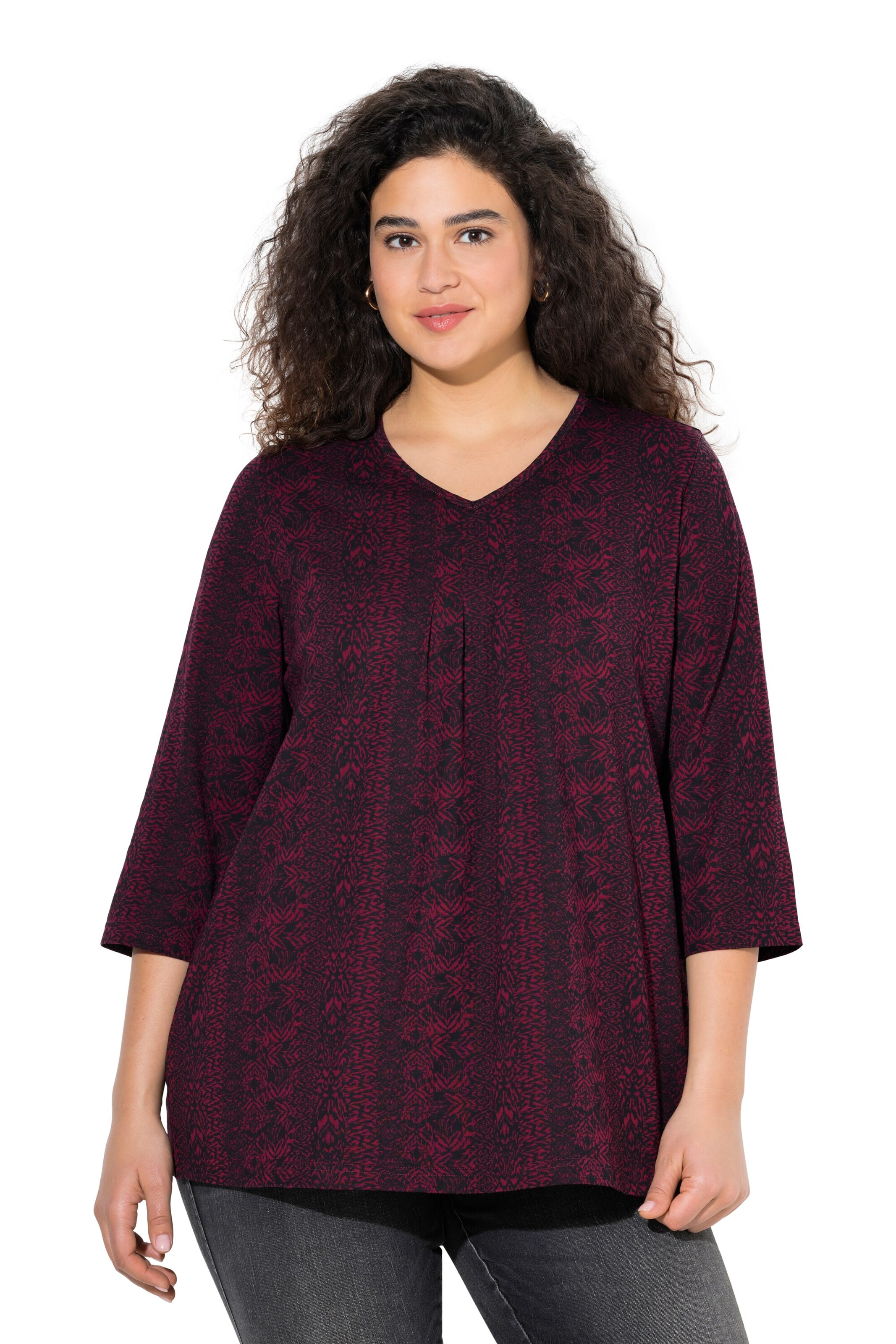 Ulla Popken Shirt in Rood: voorkant