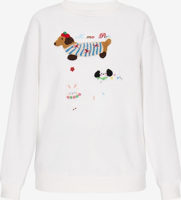 Sweat-shirt MYMO en blanc : devant