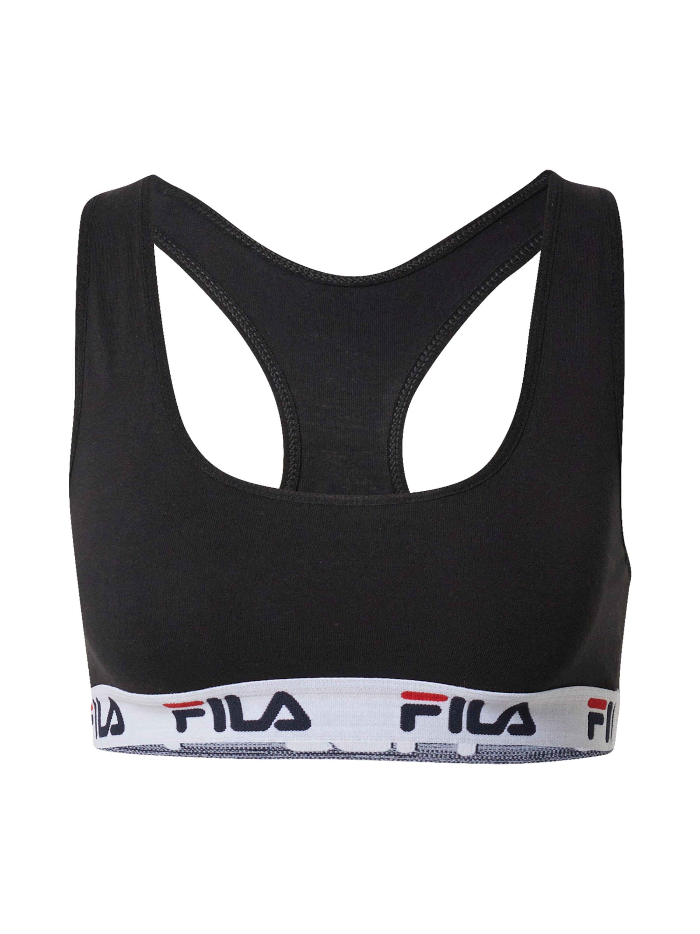 FILA Bustier Sport-BH in Schwarz: Vorderseite