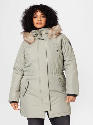 ONLY Curve Winterparka 'IRIS' in Grau: predná strana