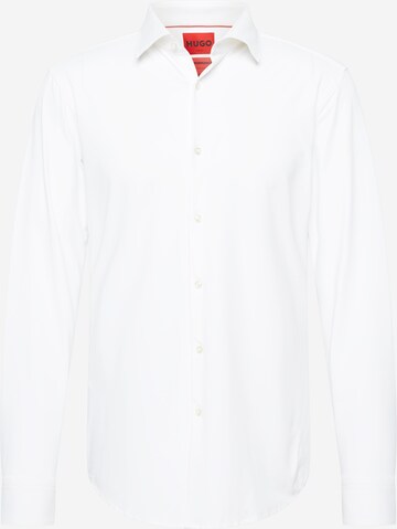 HUGO - Ajuste estrecho Camisa 'Kenno' en blanco: frente