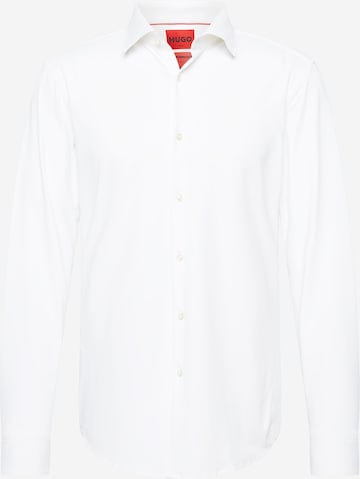 Coupe slim Chemise 'Kenno' HUGO Red en blanc : devant