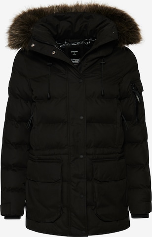 Superdry Winterparka in Zwart: voorkant