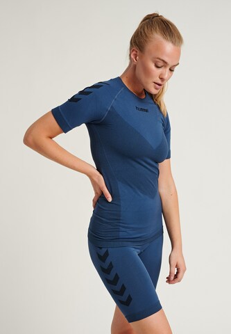 Hummel Functioneel shirt 'First Seamless' in Blauw: voorkant