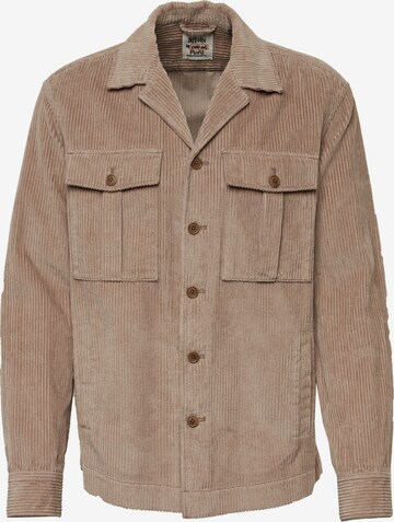 DRYKORN Regular fit Button Up Shirt 'DRYKORN x ABOUT YOU ROONIN_2' in Brown: front