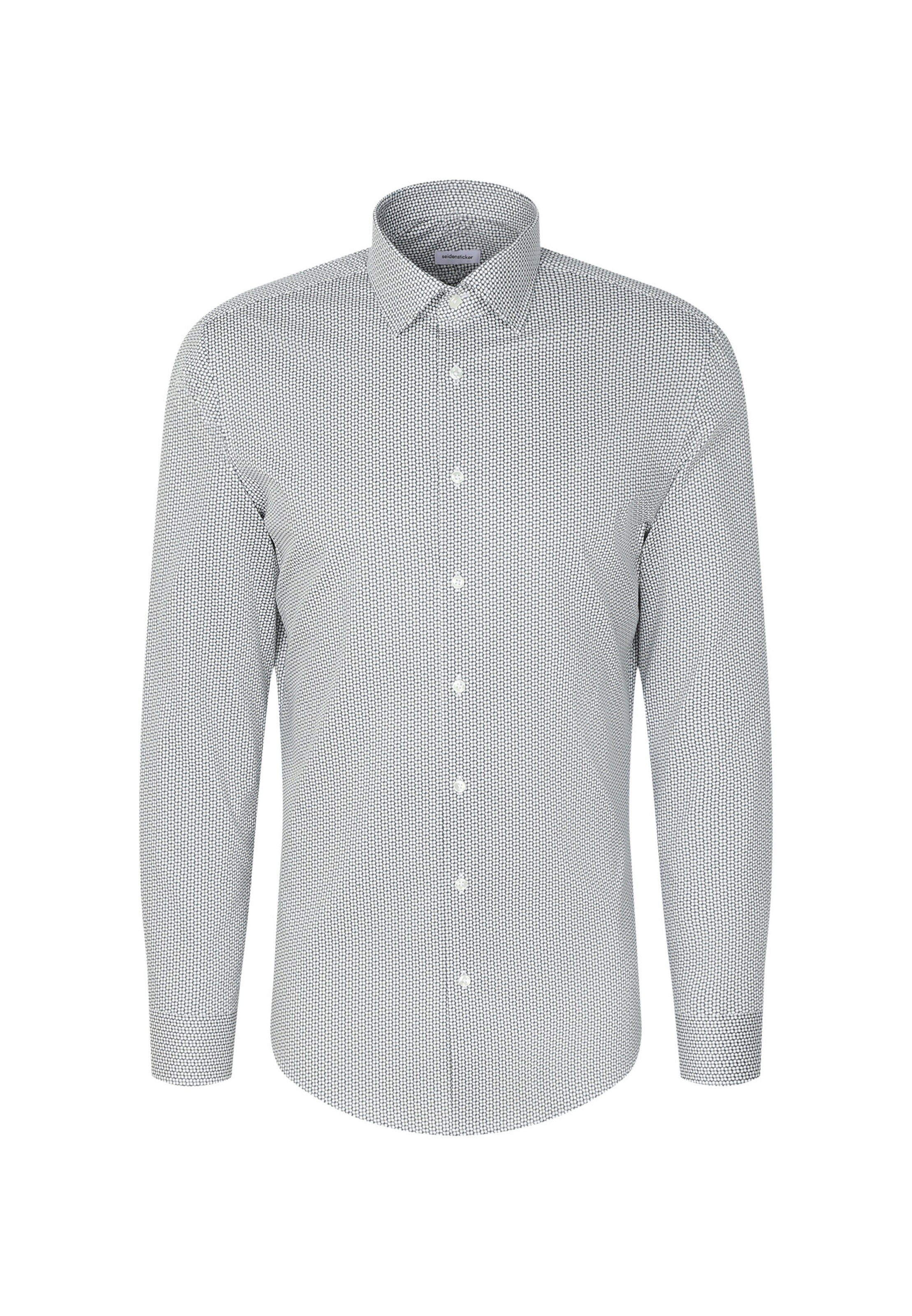 SEIDENSTICKER Button Up Shirt in Beige / Petrol / White, Item view