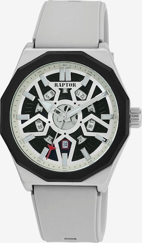 Raptor Analog Watch 'Karlo, Datumsanzeige' in Grey: front