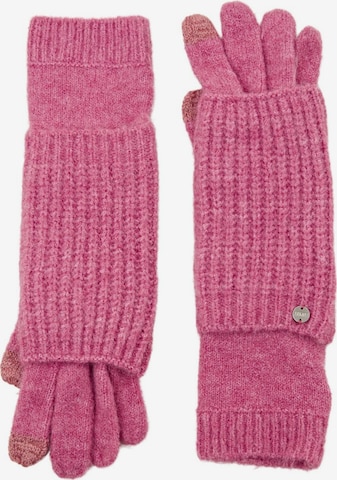 ESPRIT Full Finger Gloves in Pink: front