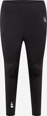 Active by Zizzi Workout Pants 'ATHEIA' in Black: front