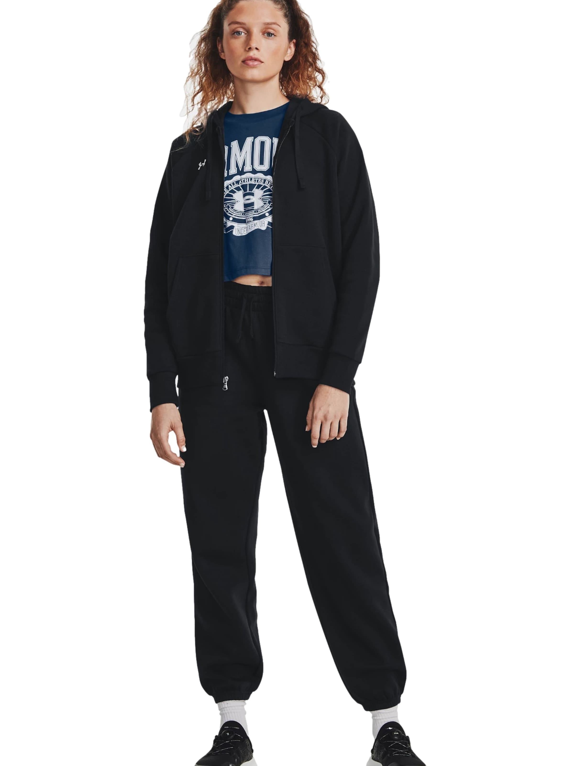 Veste de survêtement UNDER ARMOUR en noir