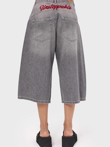 IT'S BASIC Baggy Jeans 'BERMUDA DENIM SHORT' in Grey