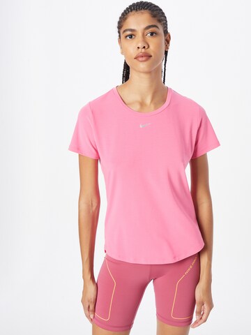 NIKE Functioneel shirt 'One' in Roze: voorkant