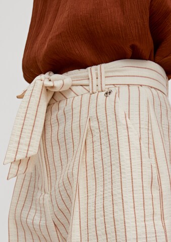 COMMA Wide leg Bandplooibroek in Beige