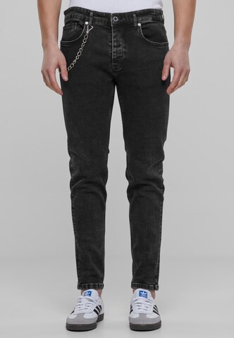 2Y Premium Regular Jeans in Schwarz: Vorderseite