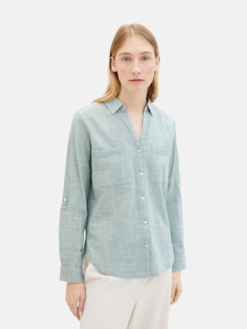 TOM TAILOR Blouse in Groen: voorkant