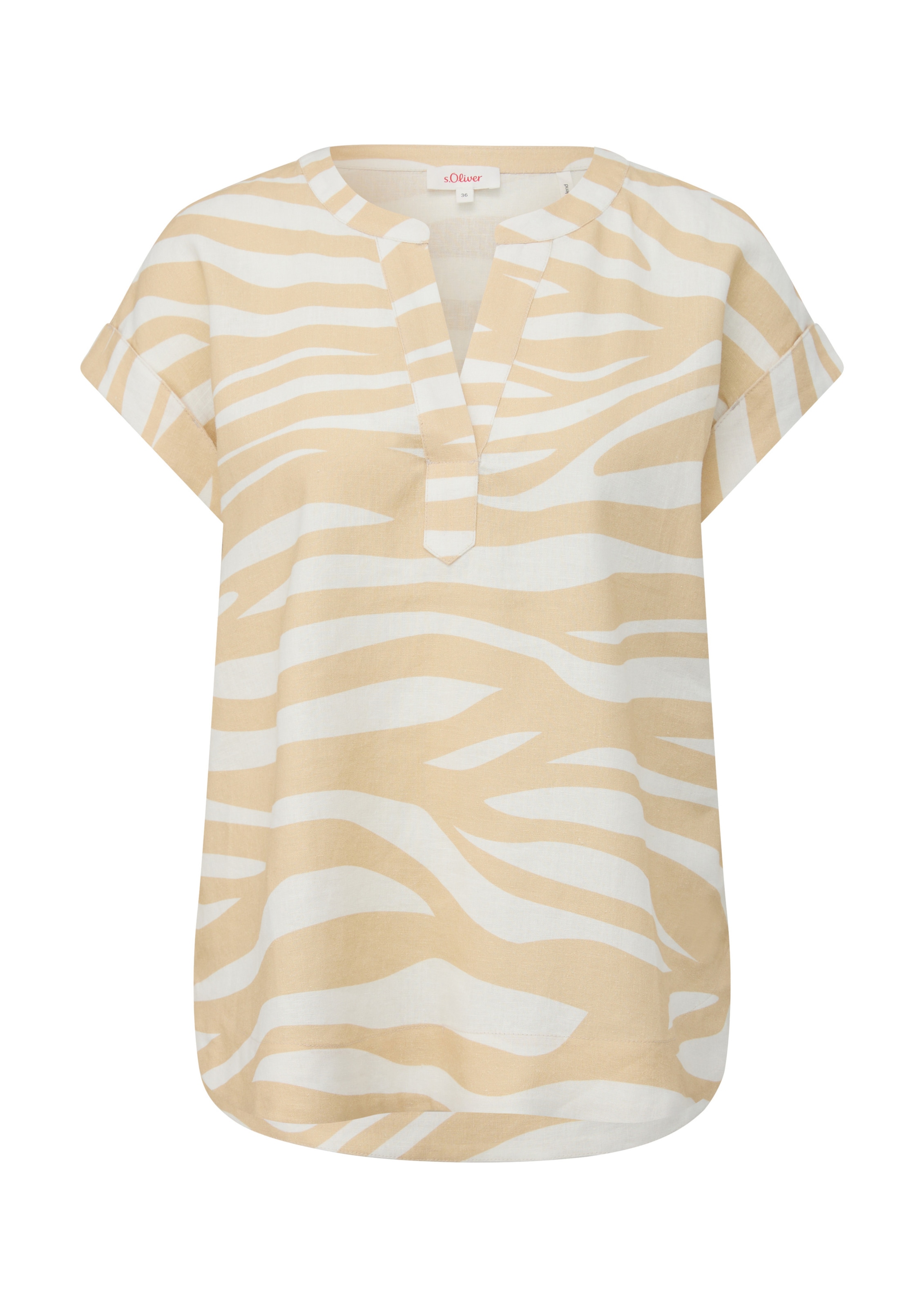 s.Oliver Bluse in Beige: Vorderseite
