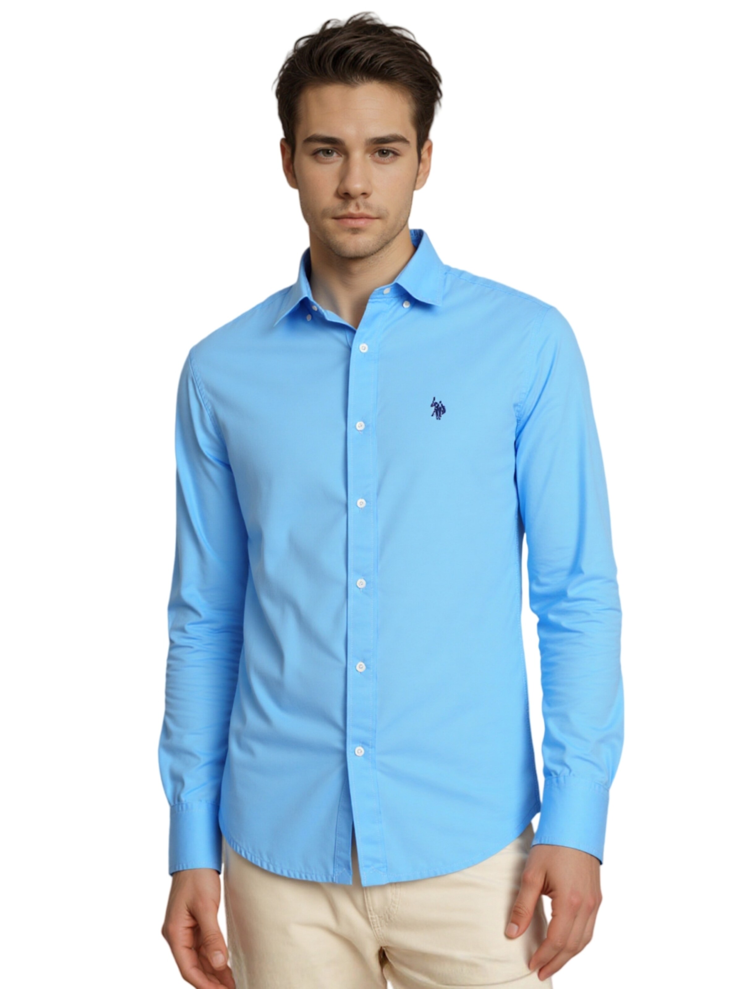 U.S. POLO ASSN. Regular Fit Skjorte i blå: forside