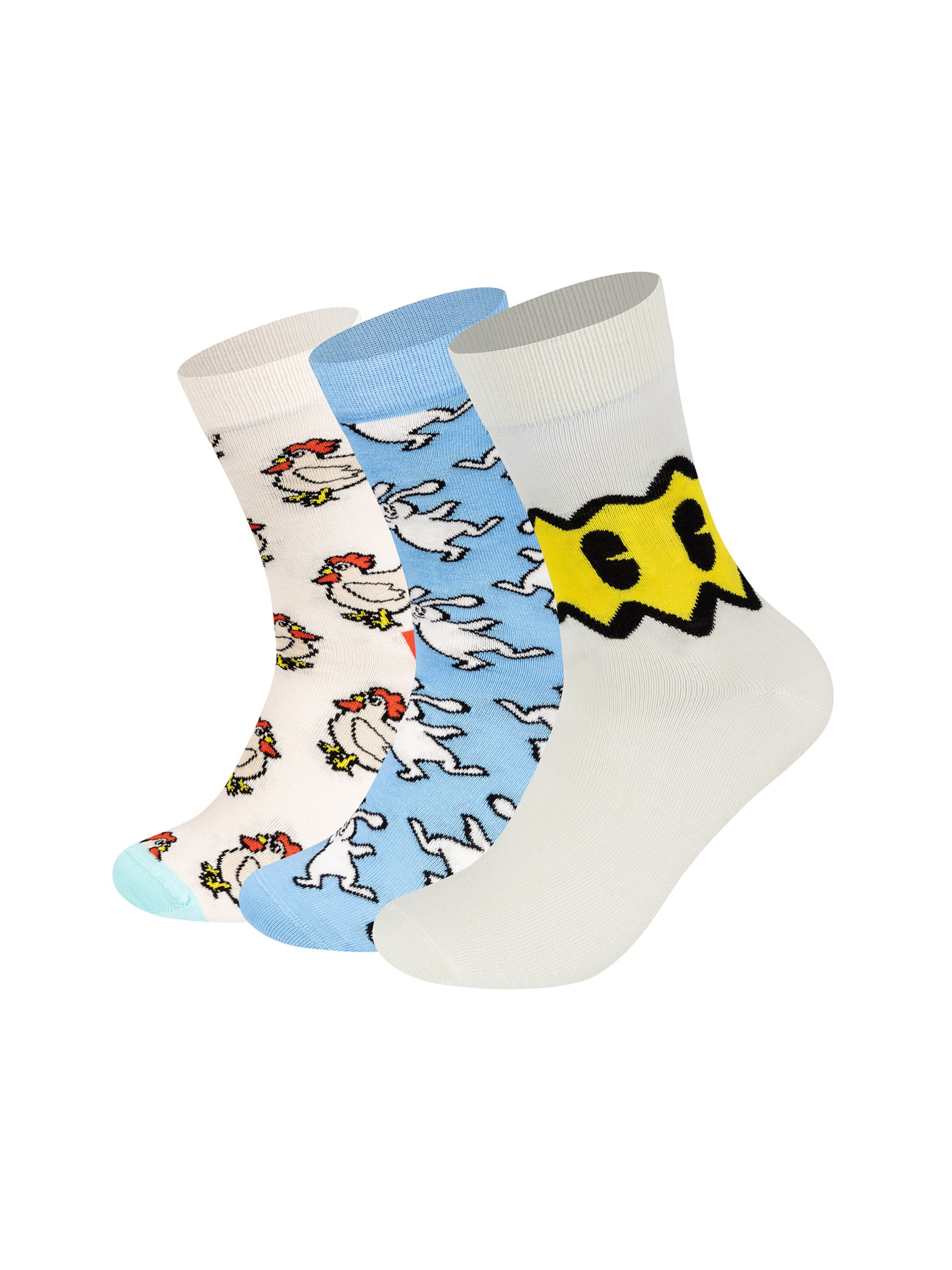 Happy Socks Sokker 'Rooster-Bunny-Chicken Socks' i blandingsfarvet: forside