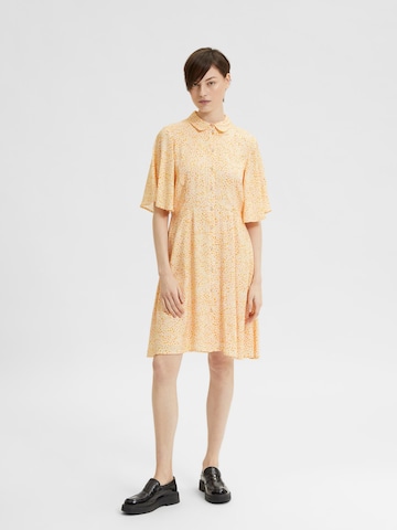 SELECTED FEMME Shirt Dress 'Jalina' in Orange