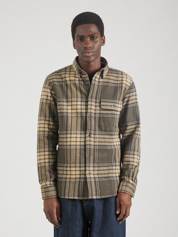 anerkjendt Regular fit Button Up Shirt 'LEIF' in Green: front