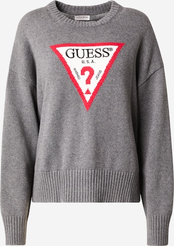 GUESS JEANS Свитер в Серый: спереди