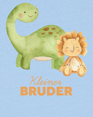 T-Shirt 'Dinosaurier 06 Kleiner Bruder' watabout.kids en bleu