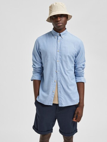 SELECTED HOMME Slim Fit Skjorte i blå