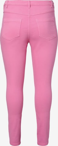 Zizzi - Slimfit Calças de ganga 'AMY' em rosa