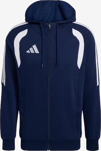 ADIDAS PERFORMANCE Athletic Zip-Up Hoodie 'Tiro26 League' in Blue: front
