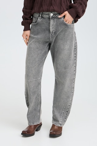 Barrel Jean 'ANNI' Pulz en gris : devant