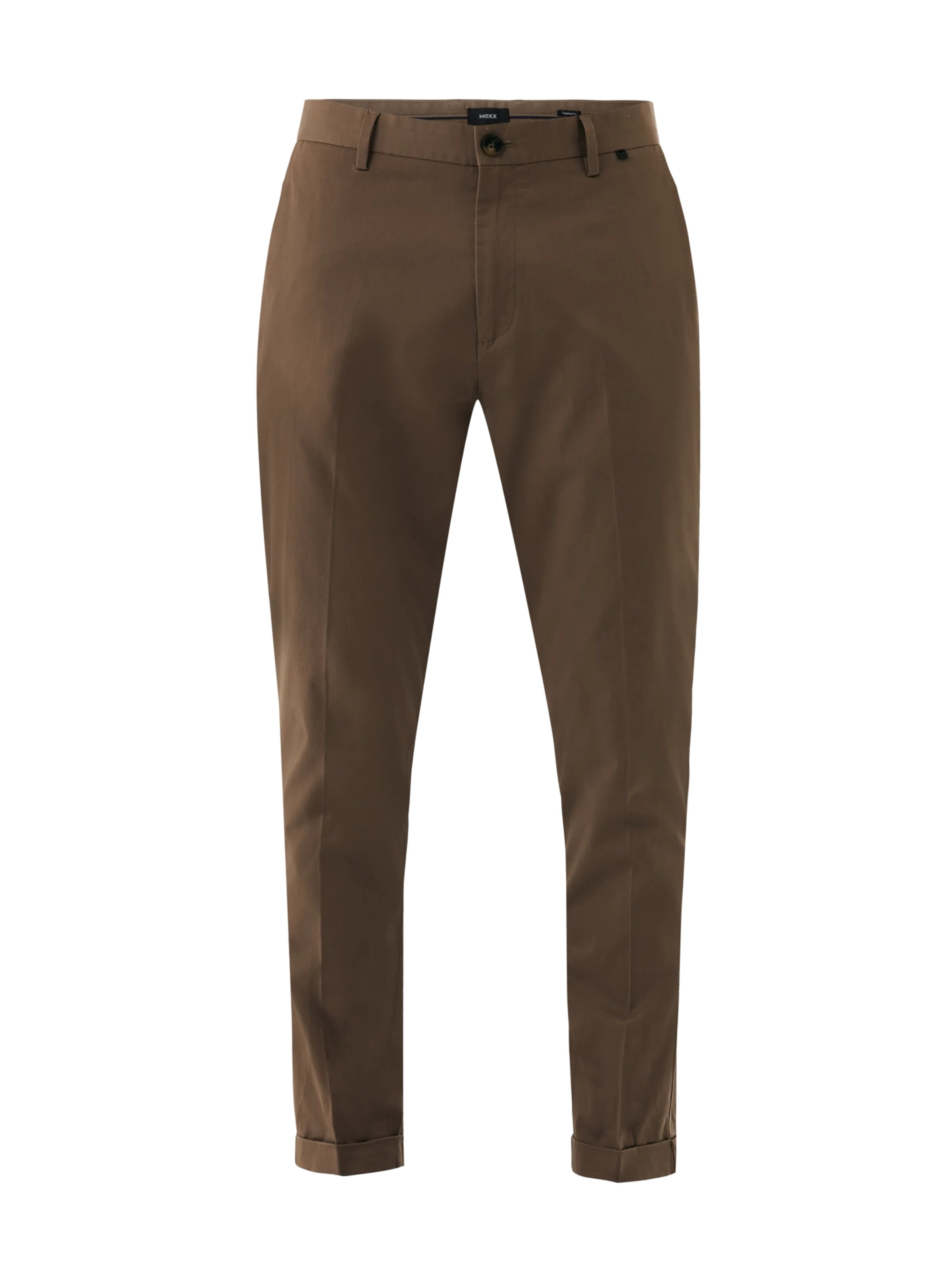 Effilé Pantalon à plis MEXX en marron : devant