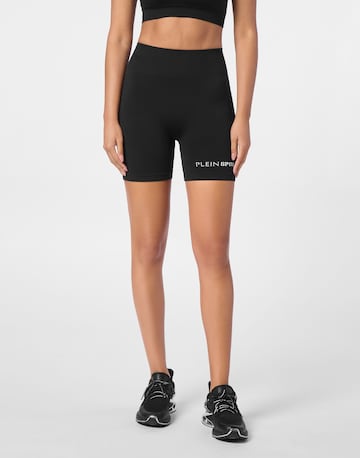 Plein Sport Skinny Leggings in Zwart: voorkant