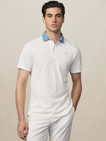 Hackett London Poloshirt 'Heritage' in Weiß: Vorderseite