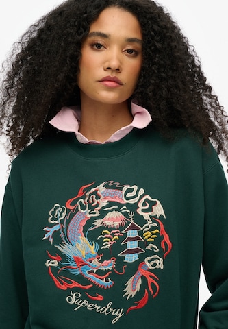 Superdry Sweatshirt in Green: front