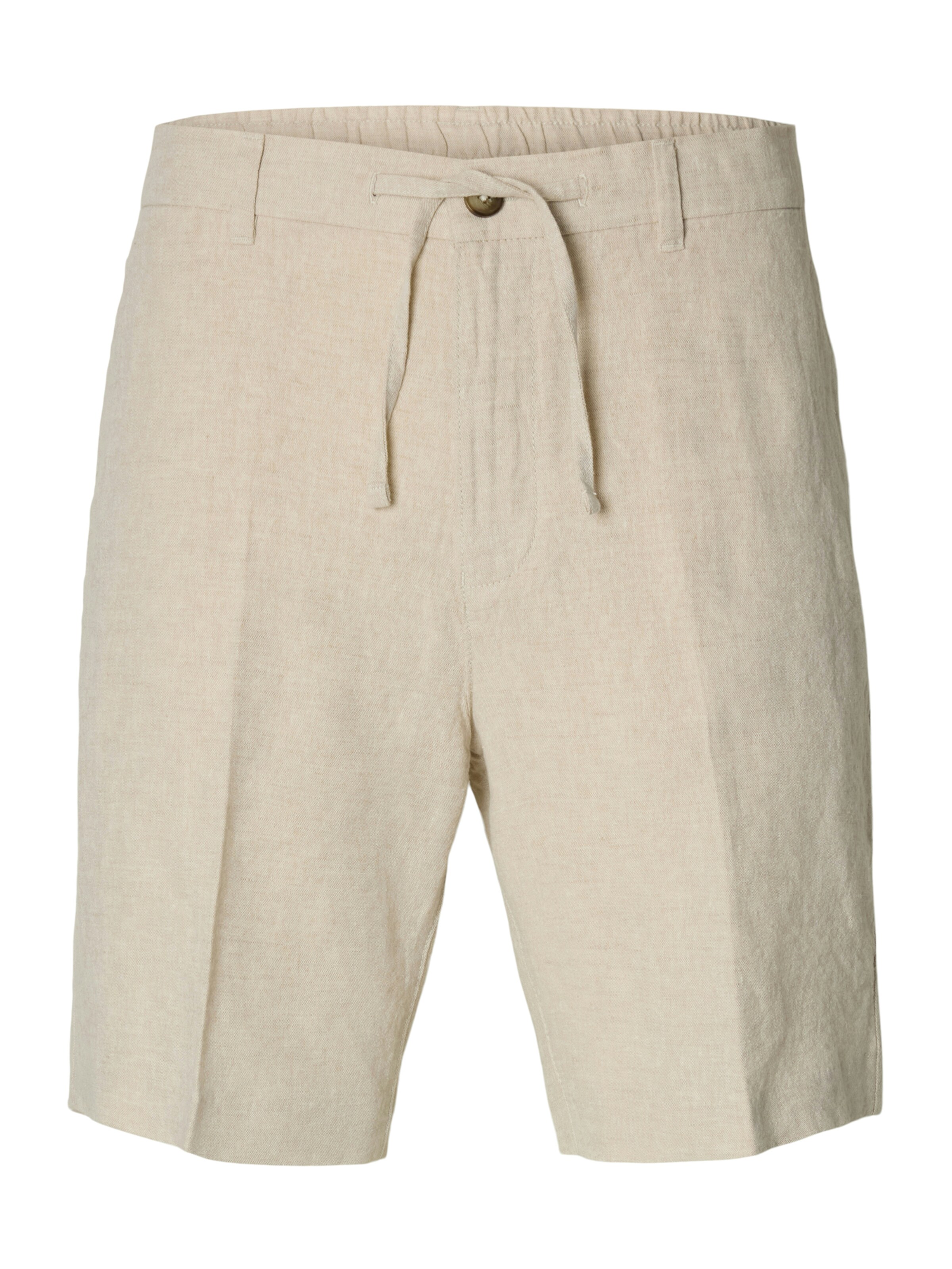 SELECTED Regular Pleated Pants 'SLHLEROY' in Beige: front