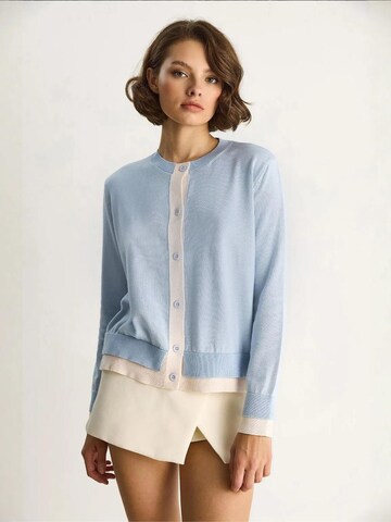 Cardigan Bianco Lucci en bleu : devant