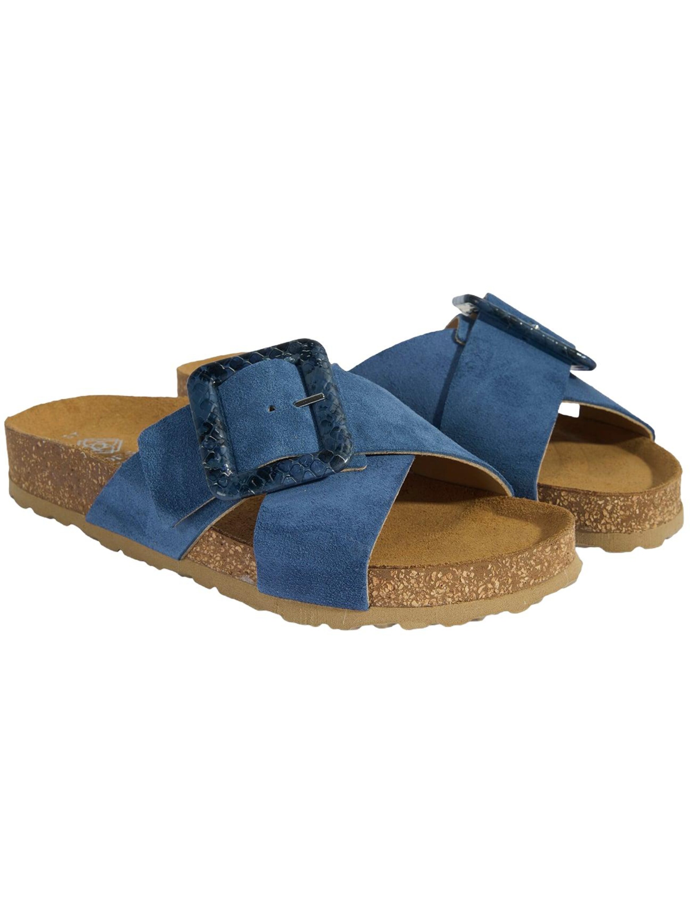 Desa Huisschoenen 'Hausschuhe' in Blauw: voorkant