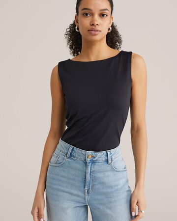 Top di WE Fashion in nero: frontale