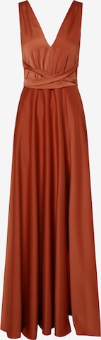 Marie Lund Evening Dress in Brown: front