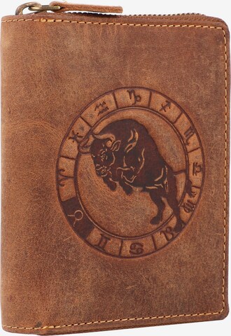 GREENBURRY Portemonnaie 'Sternzeichen' in Braun