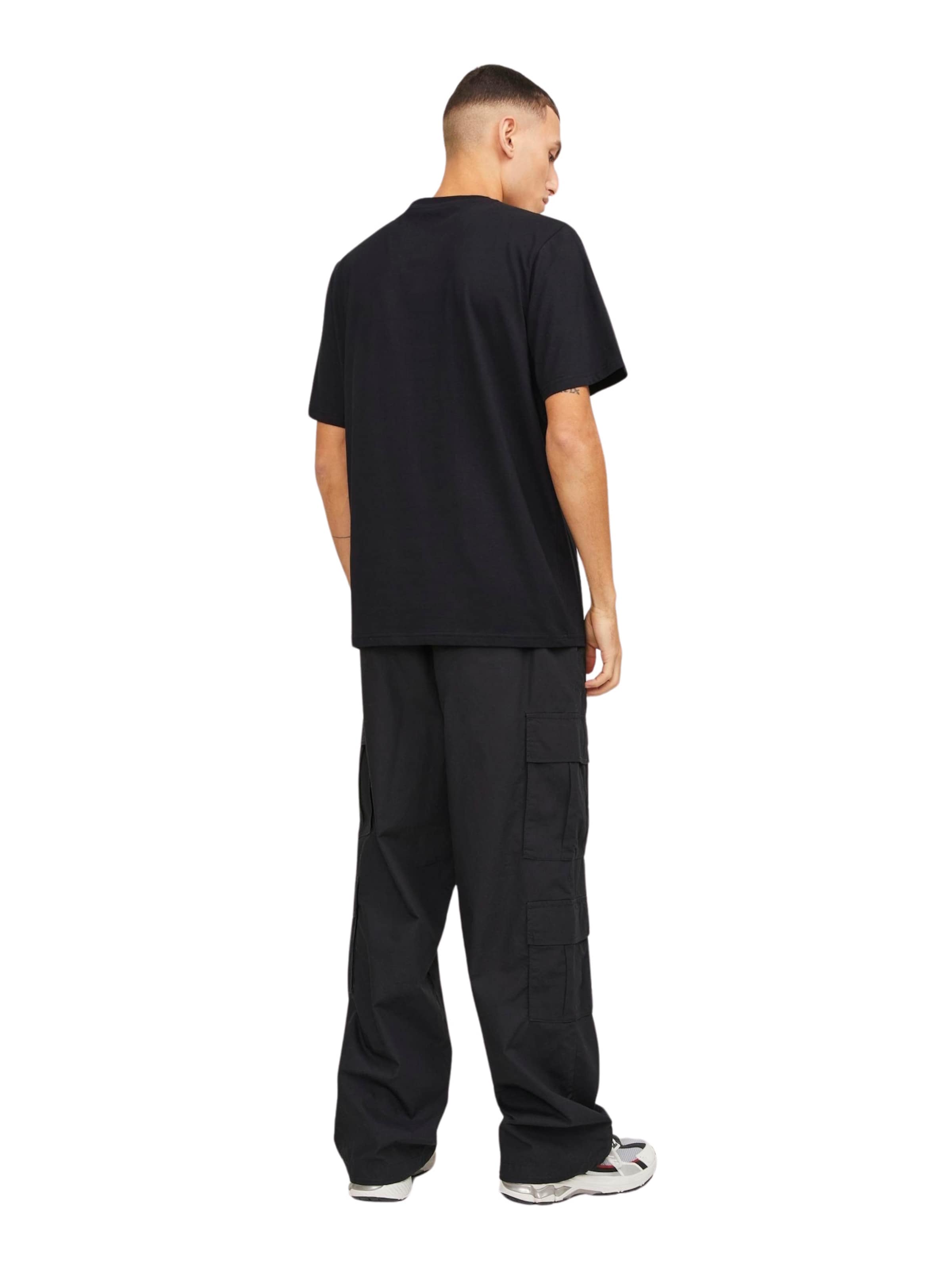 JACK & JONES Shirt 'Map' in Black