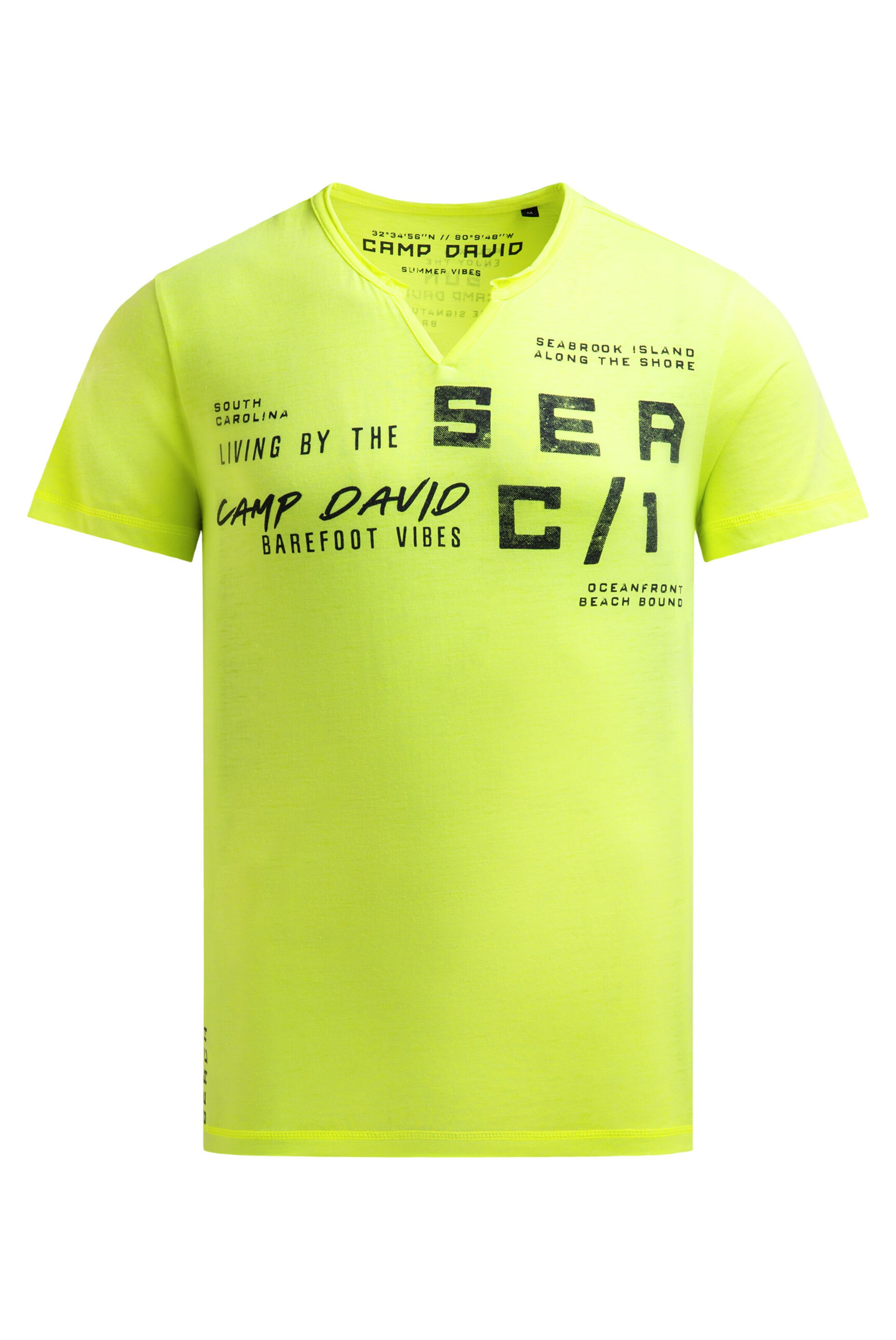 CAMP DAVID Shirt in Yellow: front
