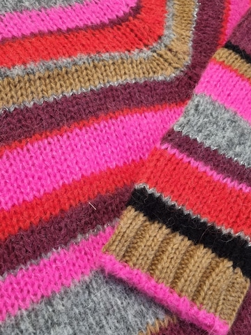 LIKS. Munich Pullover 'Ringel-Pullover mit Stehkragen'‌ in Grau