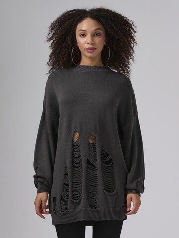 MISH Oversizepullover 'Sierra' in Grau: Vorderseite