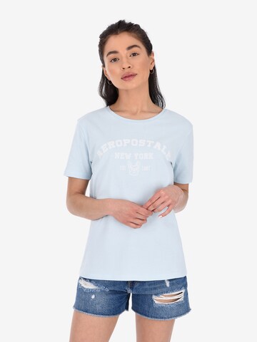 T-shirt 'Bulldog' AÉROPOSTALE en bleu : devant